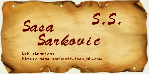 Saša Šarković vizit kartica